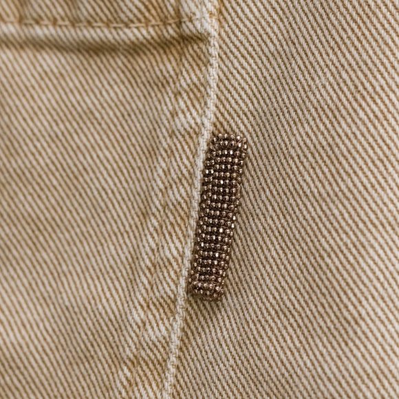 Brunello Cucinelli Tan Denim Monili The Boyish Jeans - Picture 8 of 16